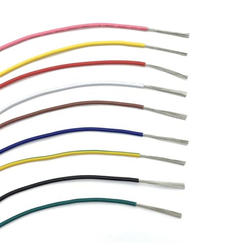 Outdoor Extension 10 Meters UL1007 16AWG to 30AWG Electrical Internal Wiring PVC Cable Tinned Copper Electronic Wire Solar sheathed(Color:Black,Size:10meter 16 AWG)