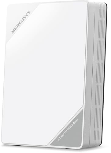 Mercusys MB520-5G LTE Router mit Nano-SIM-Karte, 5G bis zu 4,67Gbps, AX3000 Dualband Wi-Fi 6, 1 × 2,5G-Port + 1 × Gigabit-Port, Volte, Plug & Play, EasyMesh, VPN Server