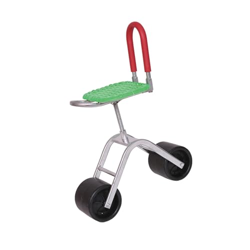 Sgabello da lavoro da giardinaggio con schienale pieghevole, sedile regolabile da giardino arrotolabile, altezza 36-48 cm, ideale per prato domestico e patio esterno