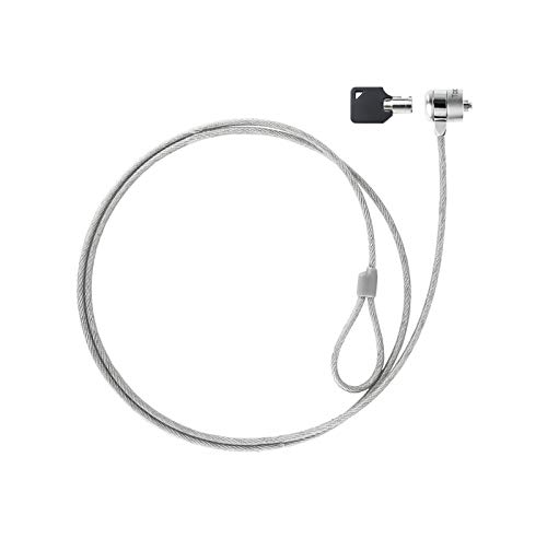 TOOQ TQCLKC0025 - Cavo di sicurezza per laptop con chiave, argento, 1,5 metri