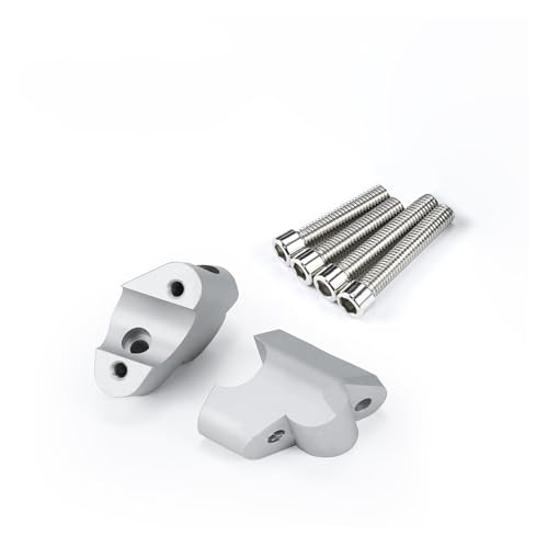 Adaptateur rehausseur guidon pour Ducati Multistrada V4 S en alu argent