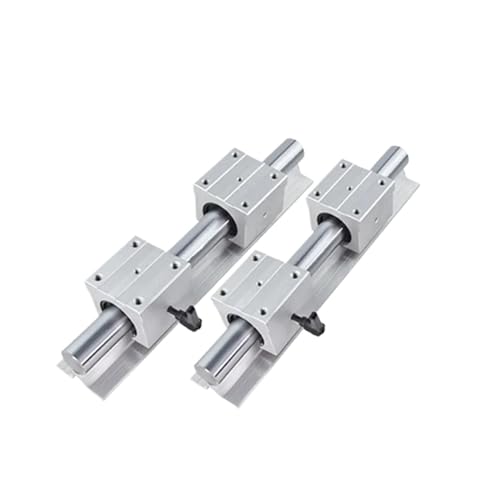Guide linéaire SBR12 12 mm en acier renforcé avec quatre blocs de roulement ouverts
