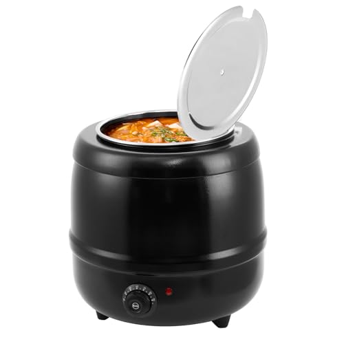 Image of GarveeHome Soup Warmer, 13.7 Quarts Commercial Grade Soup Kettle with Hinged Lid and Detachable Stainless Steel Insert Pot, Food Warmer with Anti-Scald Handle for Restaurants, Buffet, Catering | Food Warmer with Detachable Stainless Steel Insert Pot and Anti-Scald Handle for Restaurants, Buffet, Catering