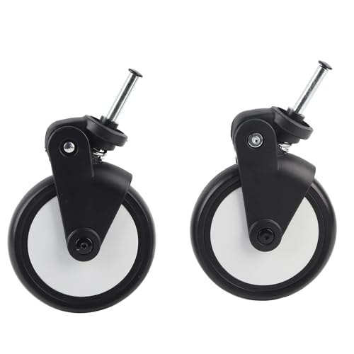 Zerodis - Roues En Caoutchouc Pour Poussette, 1 Paire De Roues De Poussette Pour Enfants En Caoutchouc Naturel Solide, Accessoires De Remplacement Avec Outils (1 Paire Avant)
