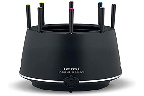 Tefal EF256812 Fondue en acier inoxydable et design avec paroi isolante, 8 fourchettes, passe au lave-vaisselle et sûr, tout fait avec la technologie innovante Thermo-Resect.