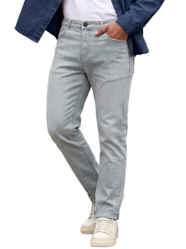 Image of Urbano Fashion Men's Straight Fit Washed Denim Jeans Stretchable