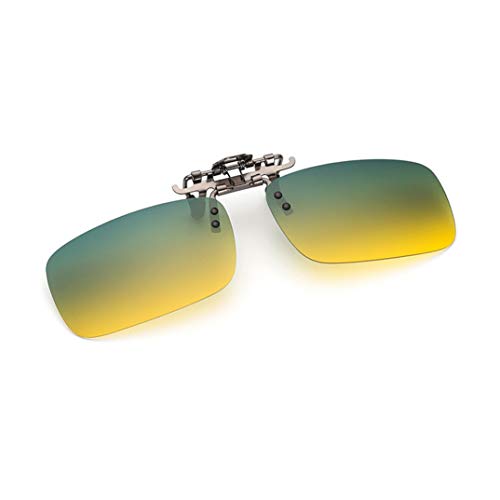 Nachtsichtbrille zum Autofahren, Gelbe Anti-Glanz Sonnenbrille mit brillen clip, Für Brillenträger geeignet, Brille für Tag und Nacht Cover