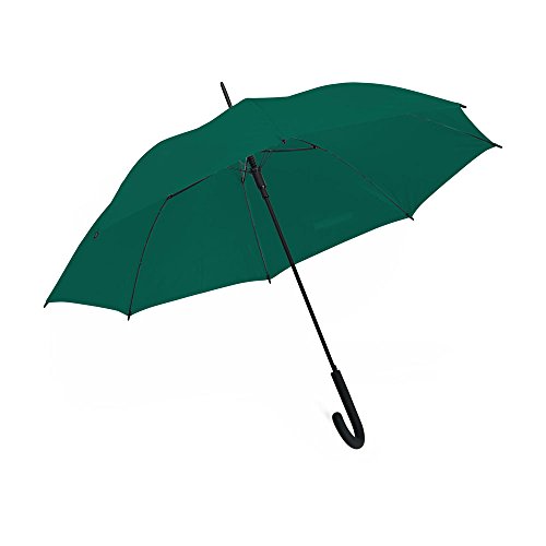 eBuyGB 40â€ Colourful Luxury Automatic Windproof Stick Umbrella â€“ Strong Durable Classic Black Rubber Crook Handle Walking Rain