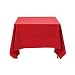 LinenTablecloth Square Cotton Feel Tablecloth, 72-Inch, Red