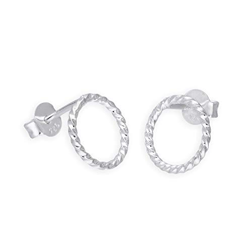 Boucles d'Oreilles Cercle Torsadé en Argent 925/1000 Cover