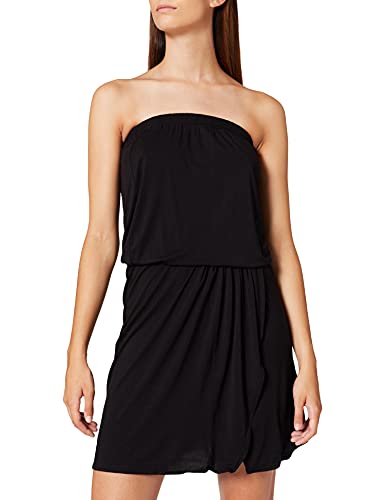 Urban Classics Ladies Viscose Short Bandeau Dress Robe décontractée, Noir, XXXXXL Femme