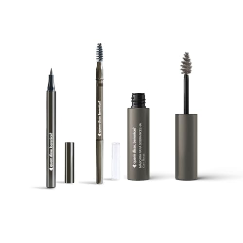 Quem disse, Berenice? Kit Escurete: Lapiseira para Sobrancelha 350mg + Máscara para Sobrancelhas com Fibras 3,5g + Caneta Sobrancelha 1ml