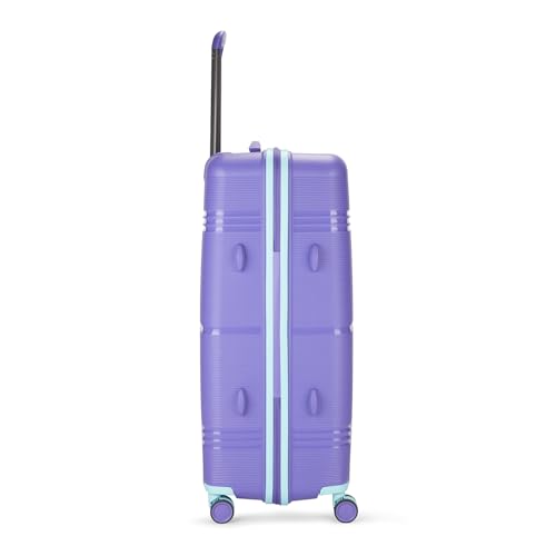 Image of Skybags Paratrip Large Size Hard Luggage (79 cm) | Polypropylene Luggage Trolley with 8 Spinner Wheels| Purple Oppulence | Unisex