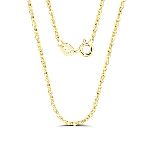Collier à breloques en argent 925 pour femme avec fine chaîne de 1.2 mm