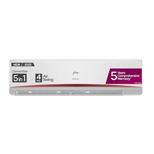 Godrej 2 Ton 5 Star AI Powered 5-in-1 Convertible Inverter Split AC