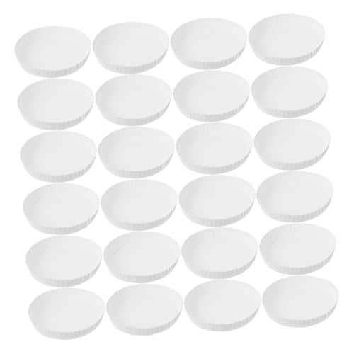 Garneck 200Pcs Disposable Paper Cup Lids Covers for Restaurants Drink Protection Stackable Design Fits Cup and Dust Prevention