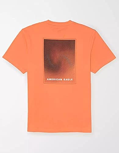 American Eagle T-Shirt Orange round 