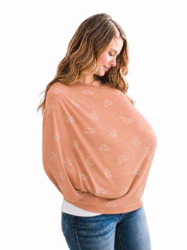 Image of Copper Pearl Nursing Cover for Breastfeeding - Multi-Use Baby Car Seat Cover, Stroller Cover & Breast Feeding Cover Up for Women, Stretchy Breathable High Quality Cover for Boy or Girl, Cooper