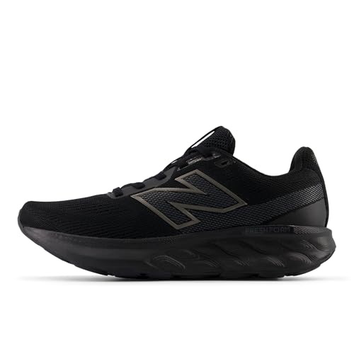 New Balance Women's Fresh Foam 520 V9 Running Shoe, Black/Black/Black Metallic, 8.5 XW2