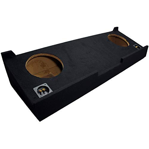 Compatible with Chevy Silverado or GMC Sierra Crew Cab Truck 2007-2013 Dual 10" Subwoofer Sub Box Speaker Enclosure