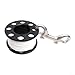 15M/30M/50M Scuba Diving Finger Spool Reel with 90mm Double Hook Snap, Compact Folding Design for Underwater Safety and Line Management, Nylon and Steel Construction(15m)