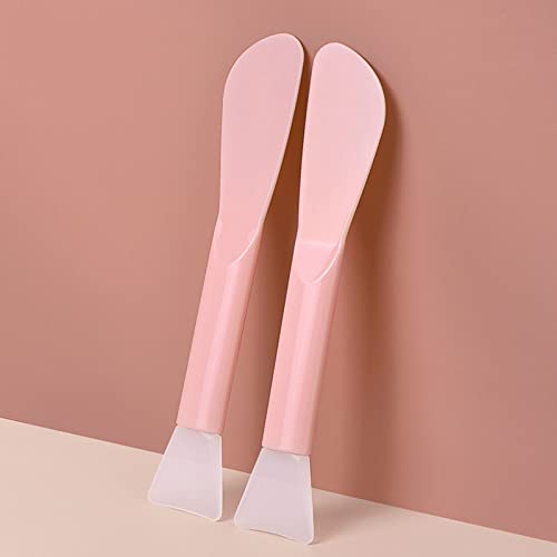 Angzhili 2 Pcs Double-Ended Face Mask Brush With Silicone Brush Head,Facial Mud Mask Applicator Brush,Beauty Tool For Apply Mud, Clay, Charcoal Mixed Mask, Cream, Lotion #TOP13