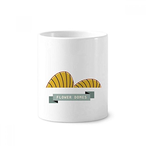 Gobelet Singapour Fleur Dômes en céramique blanche pour sublimer votre bureau ou salle de bain