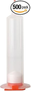 30cc Adhesive Syringe Barrel Sleeve with Piston, End Caps, Top Hats , Pack of 500
