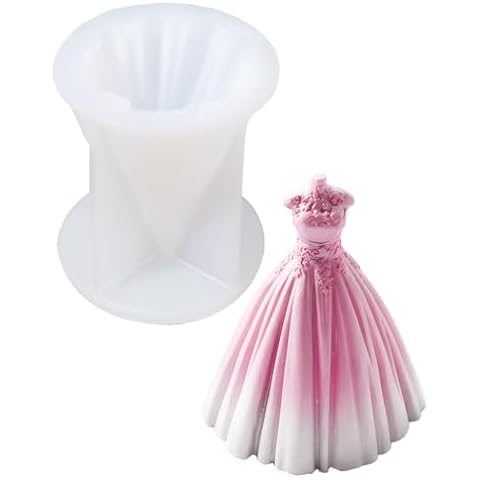Liobelon 3D Wedding Dress Silicone Cake Mold Cover