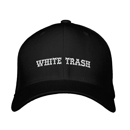 NVDUYGQ Embroidered Hat Baseball Caps for Men & Women White Trash Embroidery Baseball Hats Embroidery Dad Hats Hip Hop Hat
