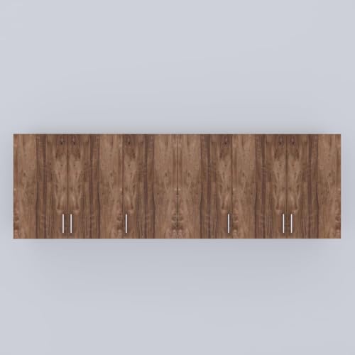 Image of Door Multipurpose Storage Cabinet & Adjustable Shelf | Space Organizer | Termites Resistance | Wall Mounted for Office, Kitchen Finish (Cochwood Brown, Door 6)