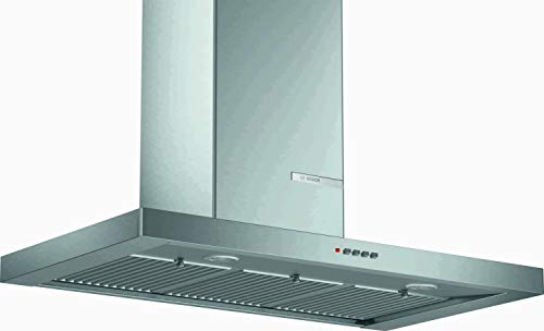 Image of Bosch 90cm 800 m3 /hr Chimney (DWB098D50I, 3 Baffle Filters, Steel /Grey)