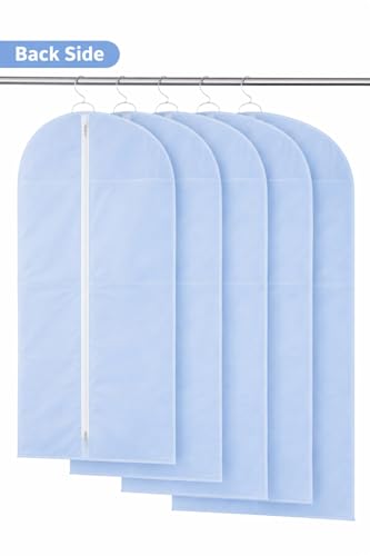 Image of Nibbler Pack of 5 Clothes Hanging Bag, Washable Plastic Wardrobe Storage Bag, Dust Cover Waterproof Closet Organizer (Pack of - 5)