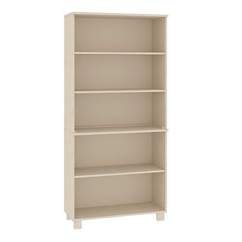 Tomostar Buffet Haut Cuisine, Armoire de Cuisine Meuble de Rangement HAMAR Bois Massif de pin Marron Miel 85 x 35 x 180 cm