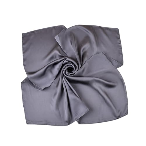 70x70cm Solid Color Scarf-Satin Silk Head Scarf for Women Men Vintage Bandanas Satin Hair Scarf Silk Wrap