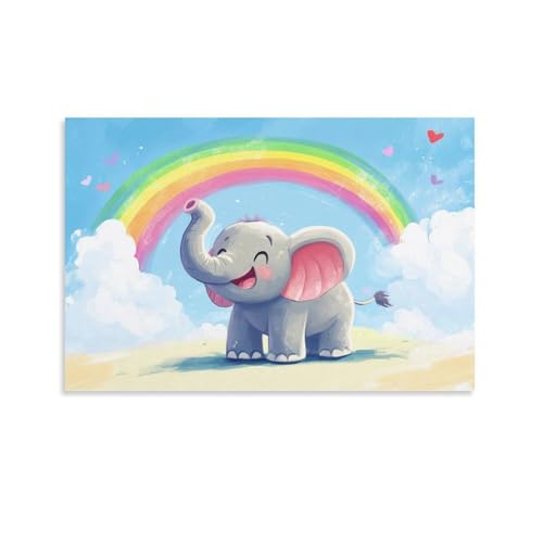 Impression sur toile éléphant 50x75cm décoration murale pour salon