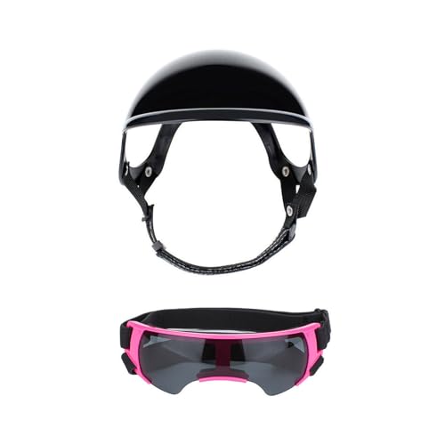 ファッション犬スポーツヘルメット目の保護ゴーグルセット都市探検アウトドア活動ハイキングサイクリングギア犬保護ヘルメットゴーグル