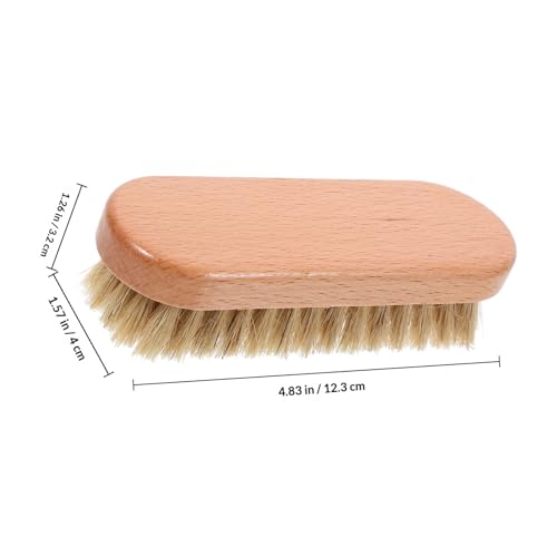 Cepillo para limpiar zapatos de cerdas naturales que elimina la suciedad sin rayar el cuero 3