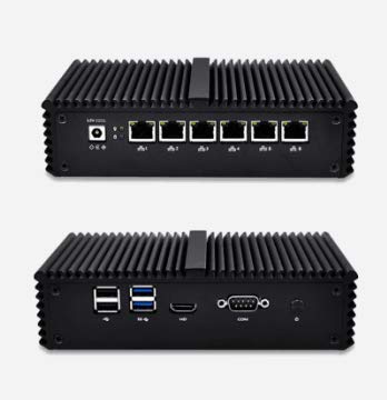 Flash Deals - 50% OFF Barebone 6 Gigabit NICs Gateway Router for pfSense OPNsense Untangle Centos - Intel Celeron 3855U AES-NI Fanless 24/7