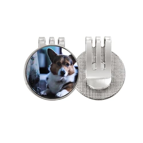 Marqueur de golf magnétique Corgi aux finitions haut de gamme en émail