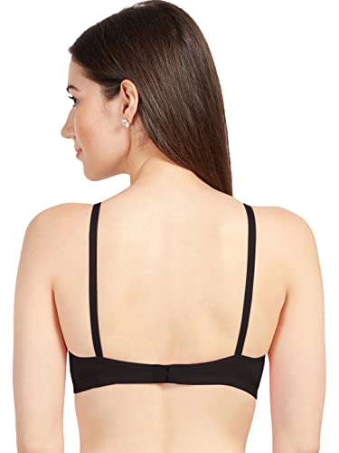 Image of SONARI Omania Womens Non-Padded Cotton Polyester Bras - Solid, Non-Wired, Medium Coverage, Hand Washable (Pack of 2) Black Coffee