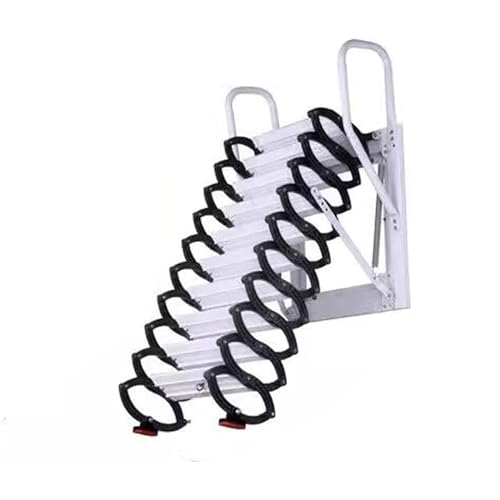 Attic ladder - Extended telescope wall-mounted staircase for space-saving access - Invisible design - Great for easy loft entry and storage solutions