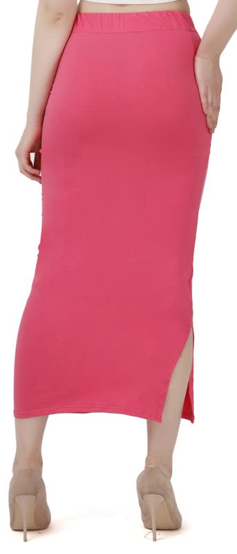 Image of Lycra Blend Cotton Saree Shapewear Petticoat for Women and Girls, Skirts Shapewear Dress for Saree