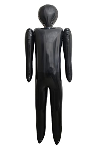 Inflatable Mannequin Full Body, 59 Inch Full Size Blow Up Mannequin DIY Halloween Prop Cosplay Costume Display Inflatable Body Prop Dummy Fake Dead Body (Black)