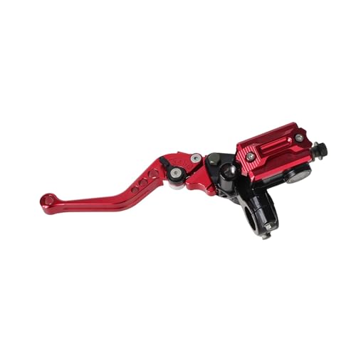 Poignée d'embrayage et frein moto rouge pour guidon 22 mm en ville