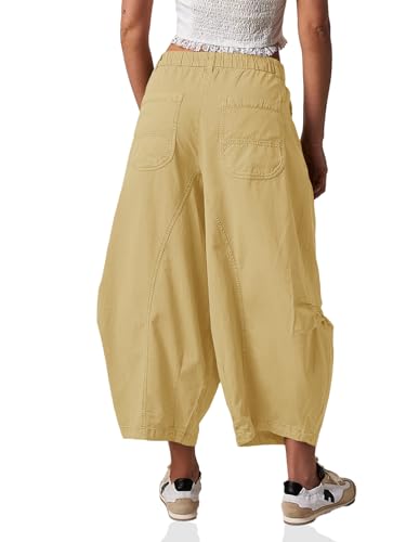 Cicy Bell Womens Harem Pants Casual Baggy Elastic Waist Wide Leg Beach Pants with Pockets4