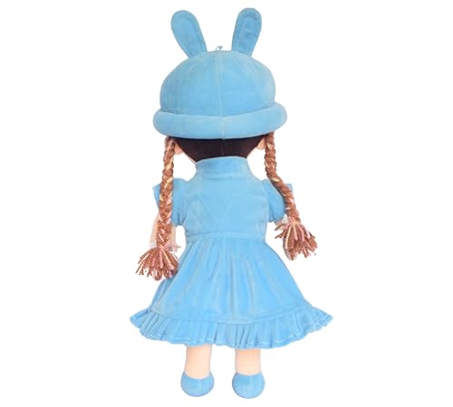 Image of EL FIGO Plush Doll, Soft Toys, Toy for Girls, Birthday Gift Girl /Boys, Doll for Kids in Sturdy Blue Dress with Woolen Hair (Doll 45 c.m)