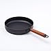Antyczne domowe żelazo patelni mini non-stick ast smażenie patelni domowe patelnia do pizzy wielofunkcyjne wok drewniane płaskie dno