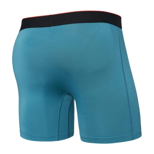 SAXX Underwear Co. Men's Underwear with Pouch Multi Sport Mesh Boxer Brief Fly, Hydro Blue, Medium2