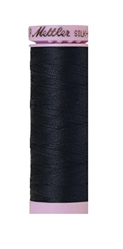 Hilo de Algodón Mettler Silk-Finish, 164 yd, Negro Iris miniatura 1